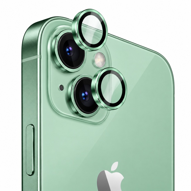 Προστατευτικό τζαμάκι κάμερας One by One για Apple iPhone 15 Plus - πράσινη