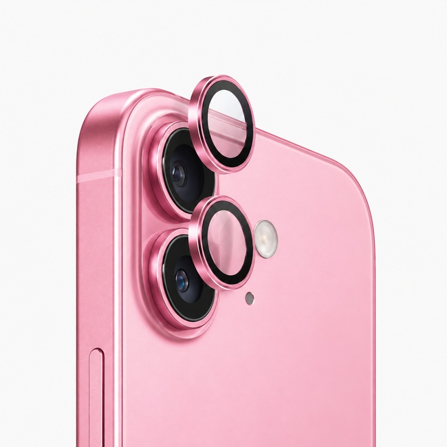 Προστατευτικό τζαμάκι κάμερας One by One για Apple iPhone 16 Plus - ροζ