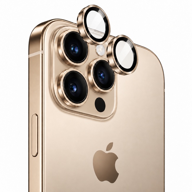 Προστατευτικό τζαμάκι κάμερας One by One για Apple iPhone 13 Pro Max - χρυσή
