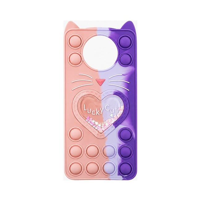 Colorful Bubble Silicone Case για Xiaomi Poco X3 - ροζ και μωβ