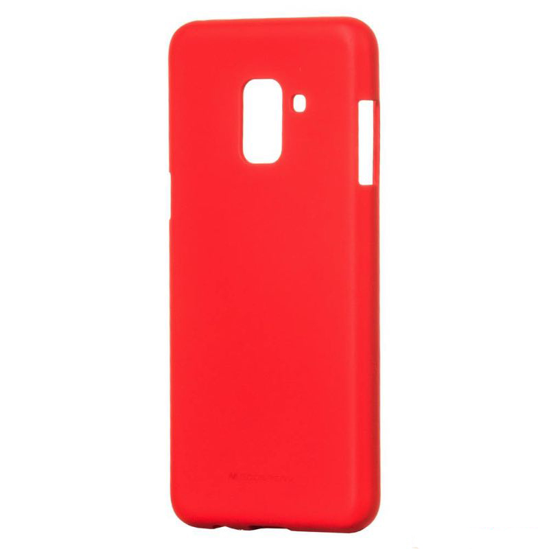 Θήκη Πλάτης Σιλικόνης Απλή για Samsung Galaxy A8 2018 - Χρώμα: Κόκκινο