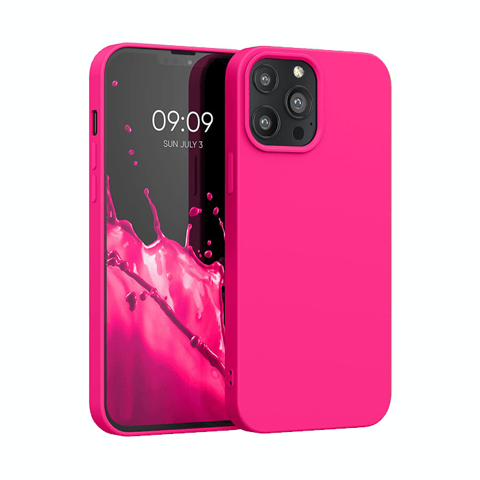 Θήκη Πλάτης Σιλικόνης Απλή για Apple i Phone 13 Pro Max - Χρώμα: Φούξια