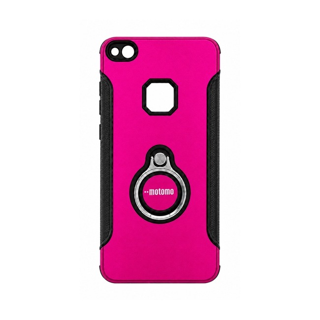 Metal Motomo Case with Ring για Huawei P10 Lite - φούξια