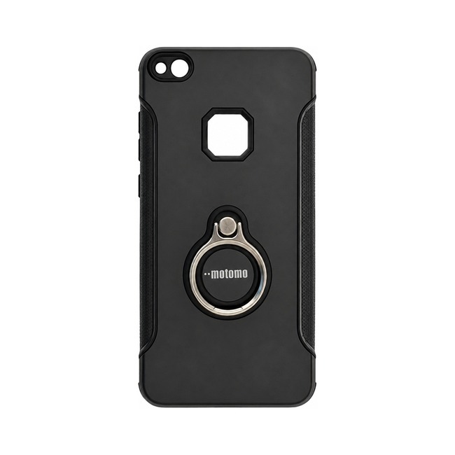 Metal Motomo Case with Ring για Huawei P8 Lite - μαύρη