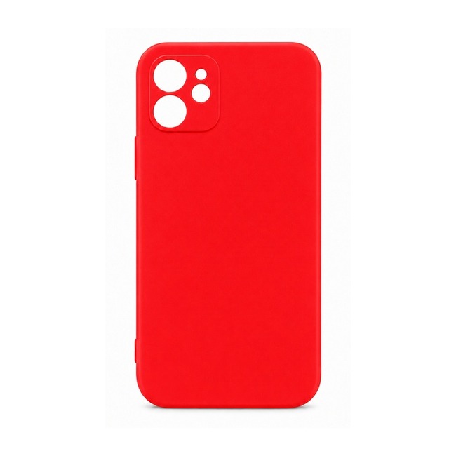 θήκη σιλικόνης (Soft) για Apple iPhone 12 - κόκκινη