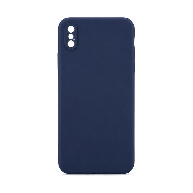 θήκη σιλικόνης (Soft) για Apple iPhone XS - μπλε ναυτικό