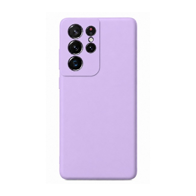 θήκη σιλικόνης (Soft) για Samsung Galaxy S21 Ultra - λιλά