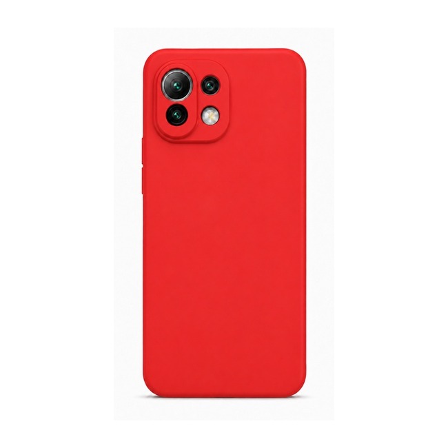 θήκη σιλικόνης (Soft) για Xiaomi Mi 11 Lite - κόκκινη
