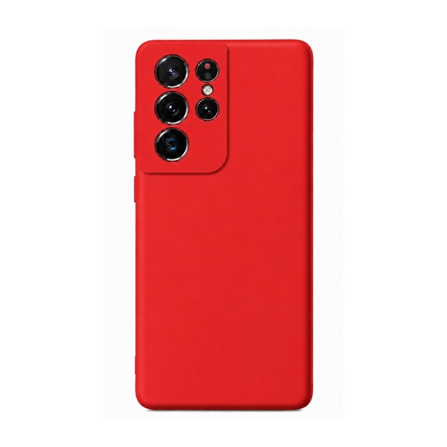 θήκη σιλικόνης (Soft) για Samsung Galaxy S21 Ultra - κόκκινη