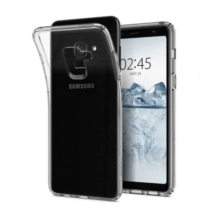 Θήκη Πλάτης Σιλικόνης Απλή για Samsung Galaxy A8 2018 - Χρώμα: Διάφανο