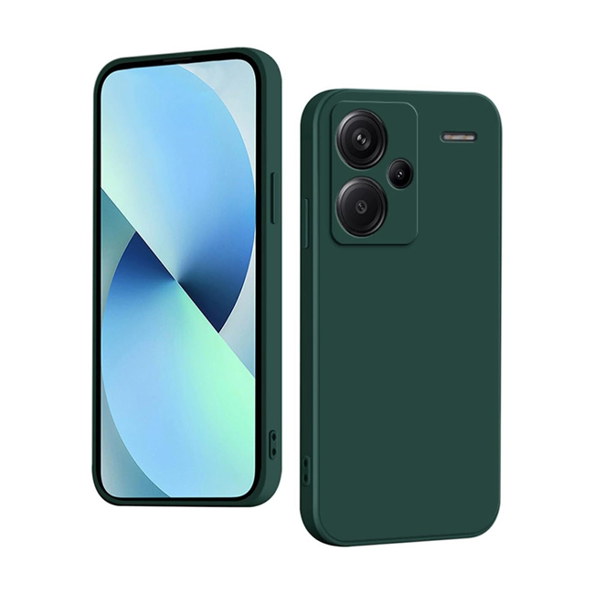 Θήκη Πλάτης Σιλικόνης Soft για Xiaomi Redmi Note 13 Pro Plus - Χρώμα: Σκούρο Πράσινο