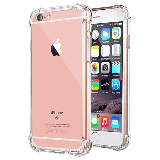 Θήκη Πλάτης Σιλικόνης Anti Shock για Apple i Phone 6 Plus/6S Plus - Χρώμα: Διάφανο