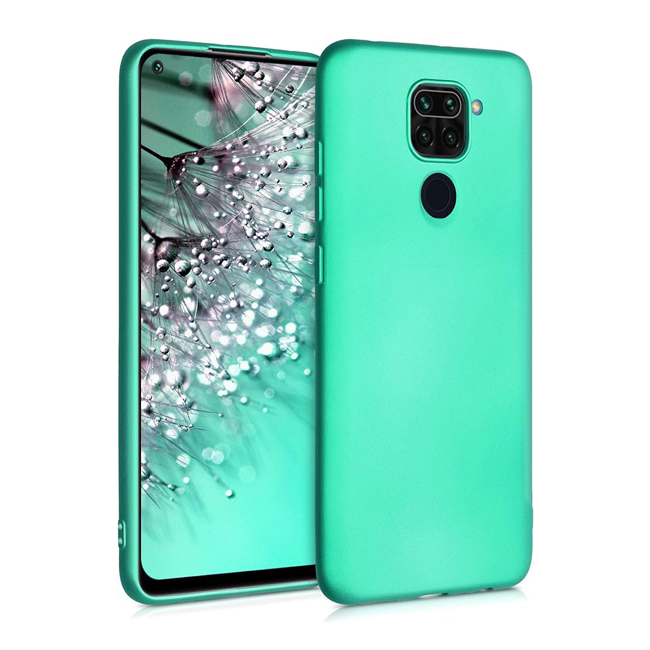 Θήκη Πλάτης Σιλικόνης Απλή για Xiaomi Redmi Note 9 - Χρώμα: Τιρκουάζ