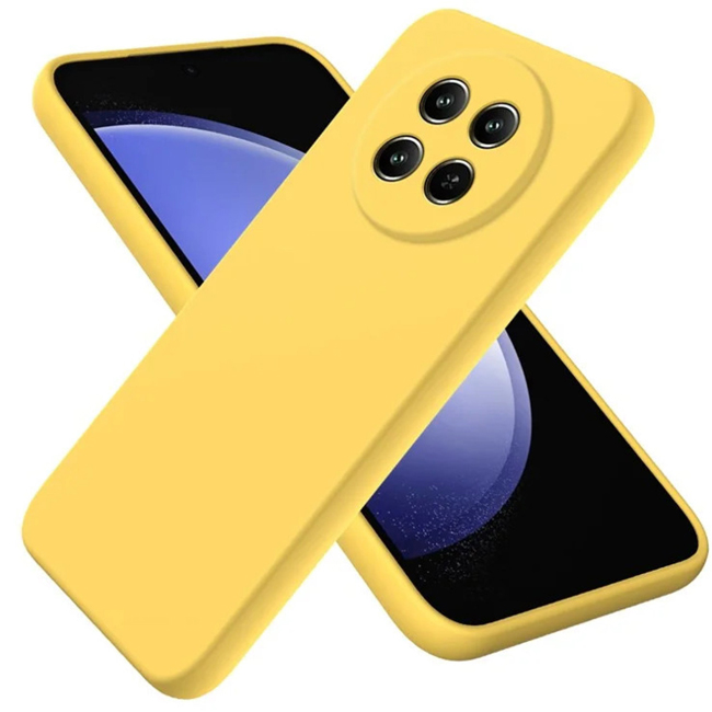Θήκη Πλάτης Σιλικόνης Soft για Realme 12 - Χρώμα: Κίτρινο