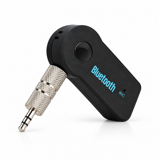 Bluetooth Receiver 3.5mm Jack με Ενσωματωμένο Μικρόφωνο για Αυτοκίνητο BT-350 - Χρώμα: Μαύρο