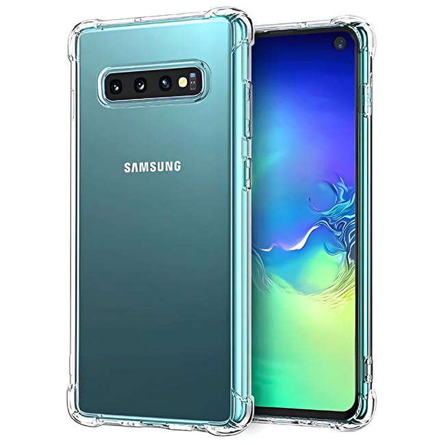 Θήκη Πλάτης Σιλικόνης Anti Shock για Samsung G973F Galaxy S10 - Χρώμα: Διάφανο